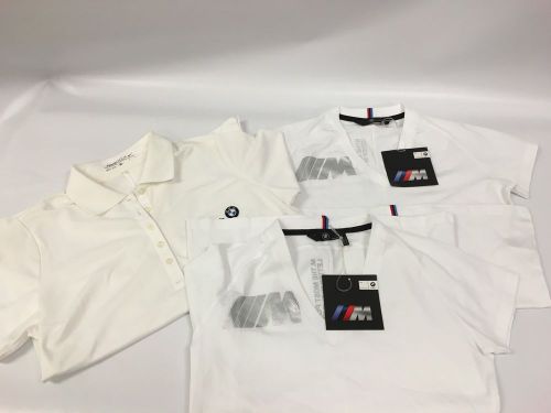 Bmw genuine motorsport m t-shirt ladies white nike golf championship polo large