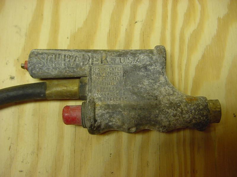 VINTAGE SCHRADER USA Chuck Tire Air Wheel Inflator w/ Rubber Hose, US $29.99, image 5