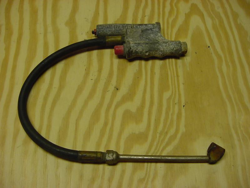 VINTAGE SCHRADER USA Chuck Tire Air Wheel Inflator w/ Rubber Hose, US $29.99, image 7