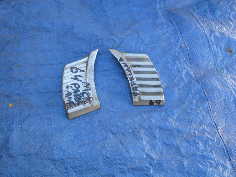 1964 mercury parklane dog leg trim pieces stainless quarter panel 64 