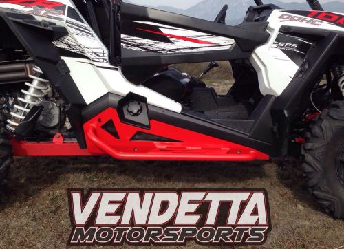 2016 2015 2014 polaris rzr xp 1000 &amp; turbo rock slider rockers with tube red