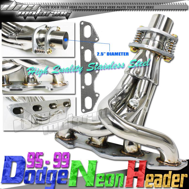 Dodge neon 95-99 dohc stainless steel performance racing header/exhaust race 