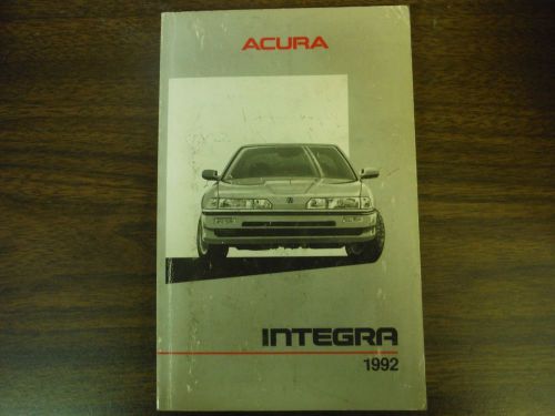 1992 acura integra owner&#039;s manual