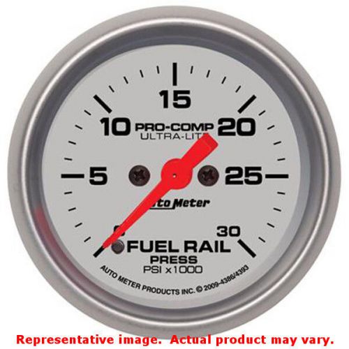 Auto meter 4393 auto meter ultra-lite gauges silver face/silver bezel 2-1/16in