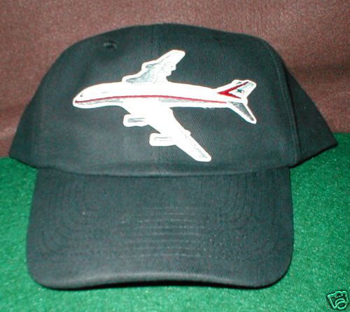 Boeing 747 airplane aircraft aviation hat with emblem low profile style black