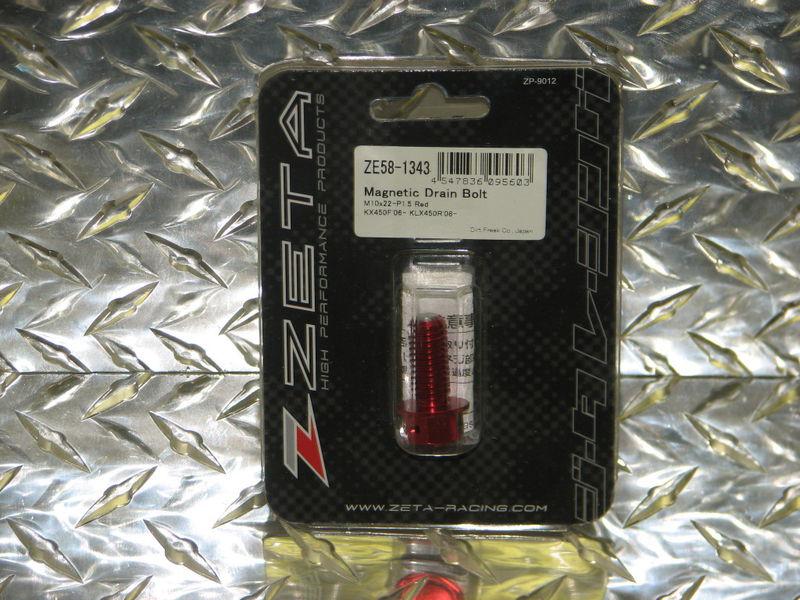 Zeta magnetic drain bolt fits kawasaki kx 450 f kx450 f 2006-11