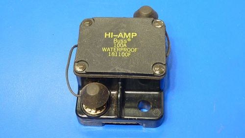 181100f,buss 100 amp,hi-amp waterproof marine breaker automatic re-set