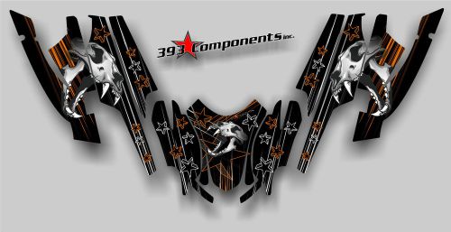 Arctic cat firecat sabercat f5 f6 f7 2003-2006 graphics decal skull cat orange