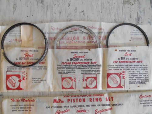 Nos mopar piston ring set - 1956-58 chrysler - p/n 1653447