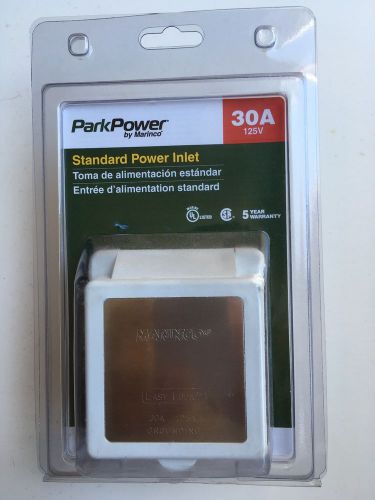 Park power by marinco 301elrv 30amp standard power inlet - white - fast shipping