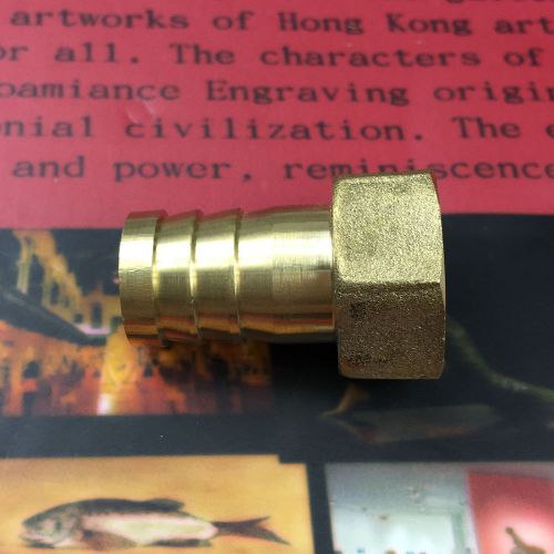 Brass fitting 1/2" hose barb x 1/4" female npt water fuel air gas boat coupler