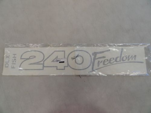 Dlx fish 240 freedom decal tr31265 brown 25 1/2&#034; x 5&#034; marine boat