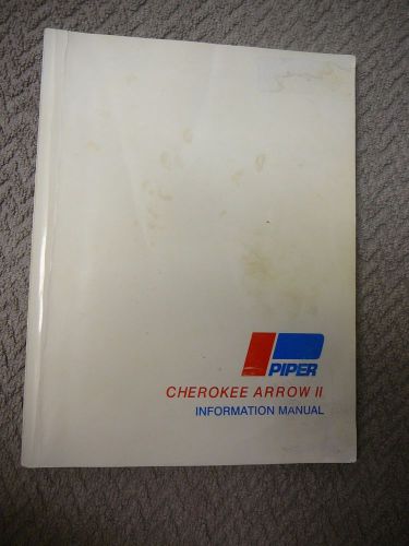 Piper cherokee arrow ii pa-28r-200 information manual 1971