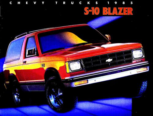1985 chevy s-10 blazer brochure -s10 blazer tahoe-4x4 chevy s-10 blazer