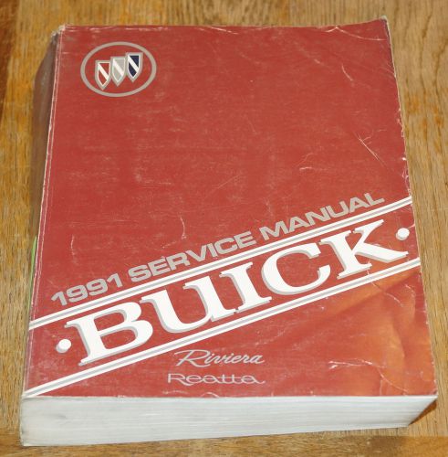 Authentic  1991 buick riviera reatta factory service shop repair manual