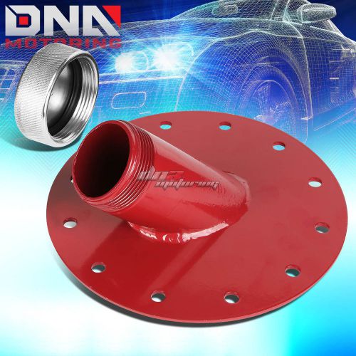 Bolt-on fuel cell gas tank 45° 1.5" remote fast fill 2.75" filler neck+cap red