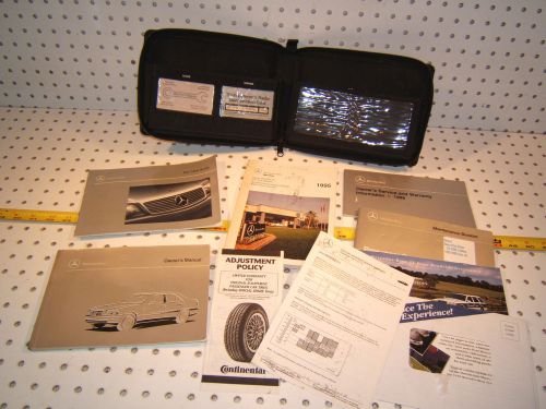 Mercedes1996 w202 c220/280/c36 owner&#039;s 1 set 9 manuals &amp;black mbz leather 1 case