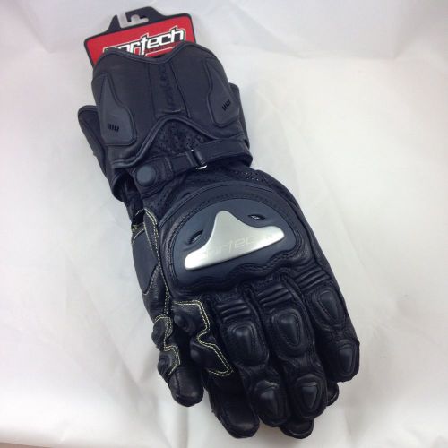 Cortech hydro gt men's small gauntlet leather motorcycle gloves