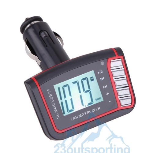 Car mp3 player sd tf card 1.44 inch lcd wireless fm transmitter +remote control