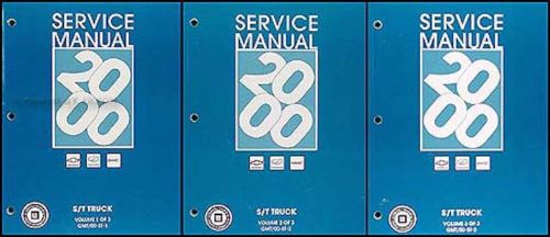 2000 gm oldsmobile bravada s/t truck factory shop service repair manual 3 vol