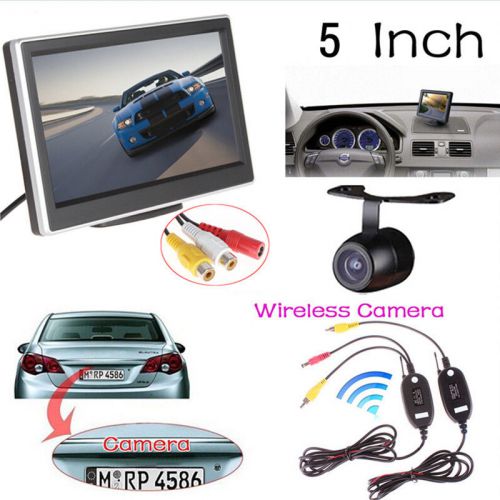 5 inch tft lcd car rear view monitor + waterproof 420tvl 18mm 170 degrees camera