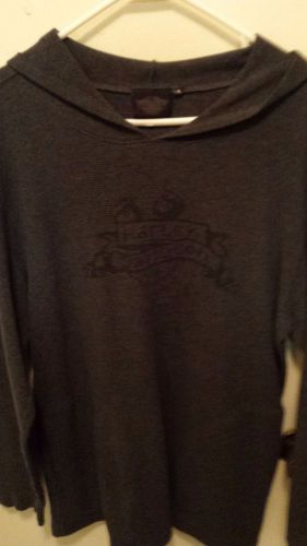 Mens harley davidson gray hoodie-size xlarge