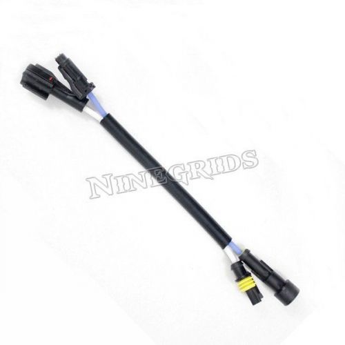 1x ket amp terminal cable bulb adatper hid halogen extension wire harness 23mm