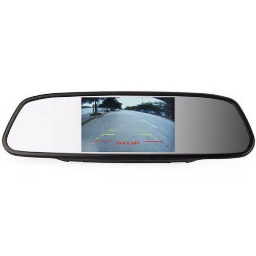 Lcd 5&#034; digital car rearview interior mirror monitor reversing reverse camera dvd