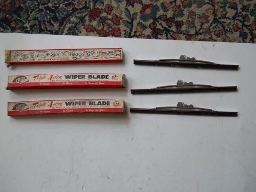 1939-1948 dodge/desoto/plymouth/others trico 10&#034; wiper blades nos (3)