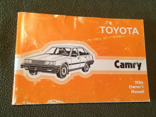 1984 toyota camry owners manual guide book operating instructions