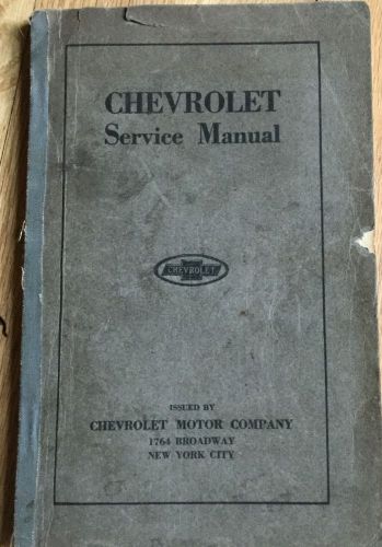 1919 20 21 22 chevrolet service manual; paperback original
