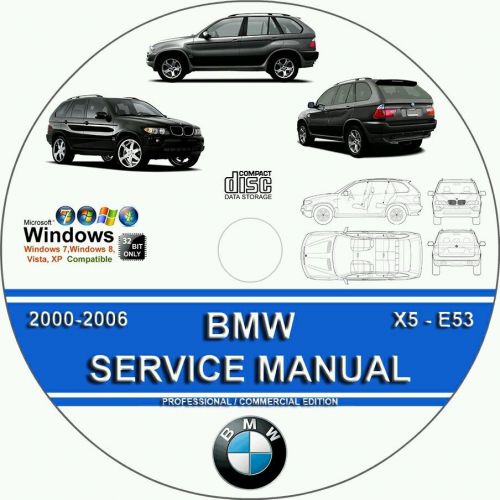 Bmw x5 2000-2006 e53 service repair manual on dvd 00 01 02 03 04 05 06