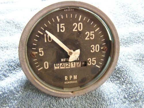 Vintage tachometer with revometer hot rod rat rod