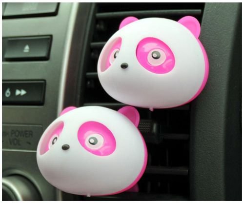 2ps lovely blink eyes panda shaped air freshener perfume diffuser for carvehicle