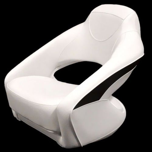 Rinker deluxe boats white black marine captains bucket seat chair