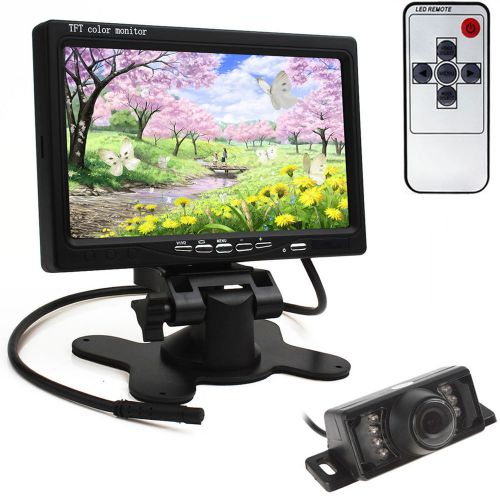 7 inch color tft lcd car rear view monitor+7 ir lights camera parking system
