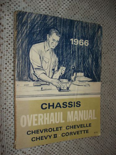1966 chevy chassis overhaul shop manual service book original rare gm