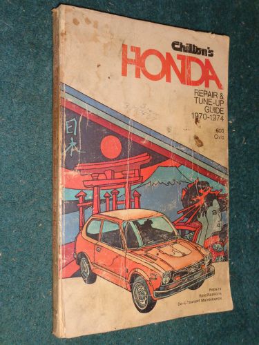 1970-1974 honda  / civic / 600 / shop manual / chiltons service book 71 72 73+