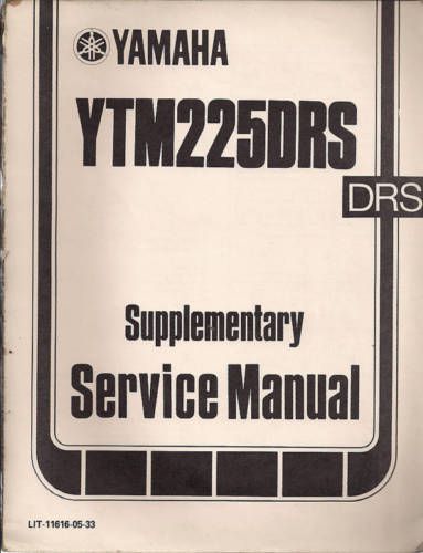 Supplementary service manual yamaha ytm225drs atv