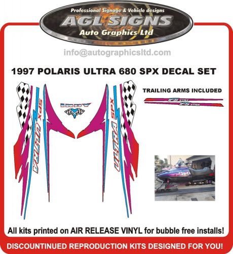 1997 polaris ultra 680 spx   indy hood decals graphics reproductions