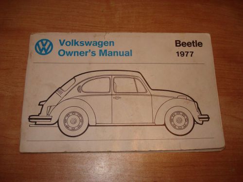 1977 vw bug beetle owners manual original glovebox book volkswagen rare!!!