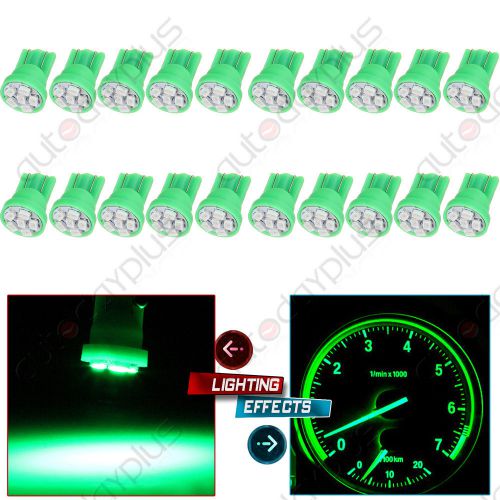20x t10 6 smd led w5w 194 light car speedometer instrument dash bulbs lamp green