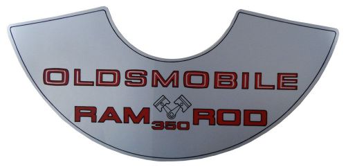 1969 oldsmobile "ram rod 350" air cleaner decal