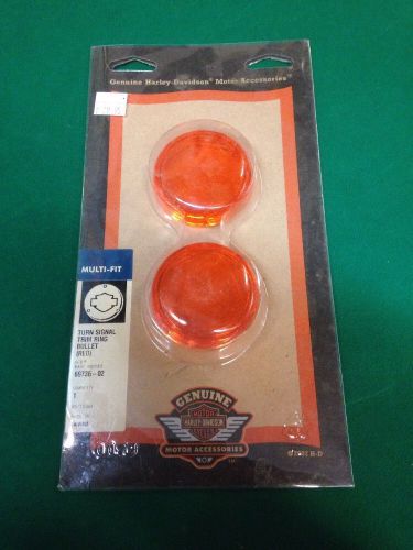 Harley davidson multi fit turn signal trim ring bullet (red) 69736-02 new