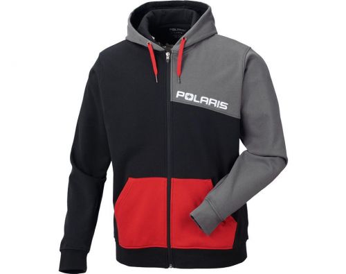 Oem polaris black red grey color-blocked hoody hoodie sweatshirt sizes s-3xl