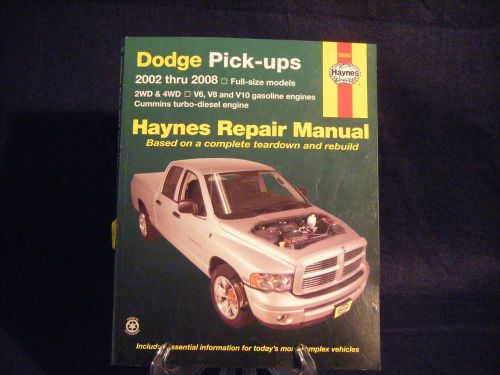Haynes repair manual for dodge pick-ups (2002 - 2008)