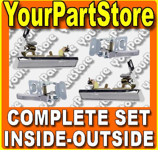 75-81 camaro left driver right passenger inside outside door handles chrome set