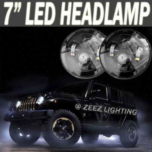 90w cree led headlight kit 7&#034;round speaker shaped projector headlamp assembly #e