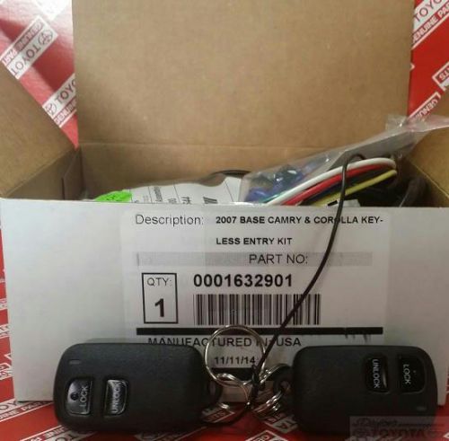 Toyota apporved set keyless entry system camry tundra yaris corolla 00016-32901
