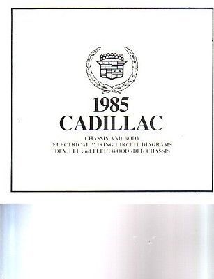 1985 cadillac deville fleetwood wiring wire diagram service manual dfi